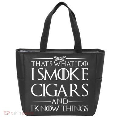 That's What I Do I Smoke Cigars And Know Things Tote Bag