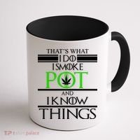 That's What I Do I Smoke Pot And Know Things Coffee Mug thumb 1