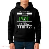That's What I Do I Smoke Pot And Know Things Kids Hoodie thumb 4