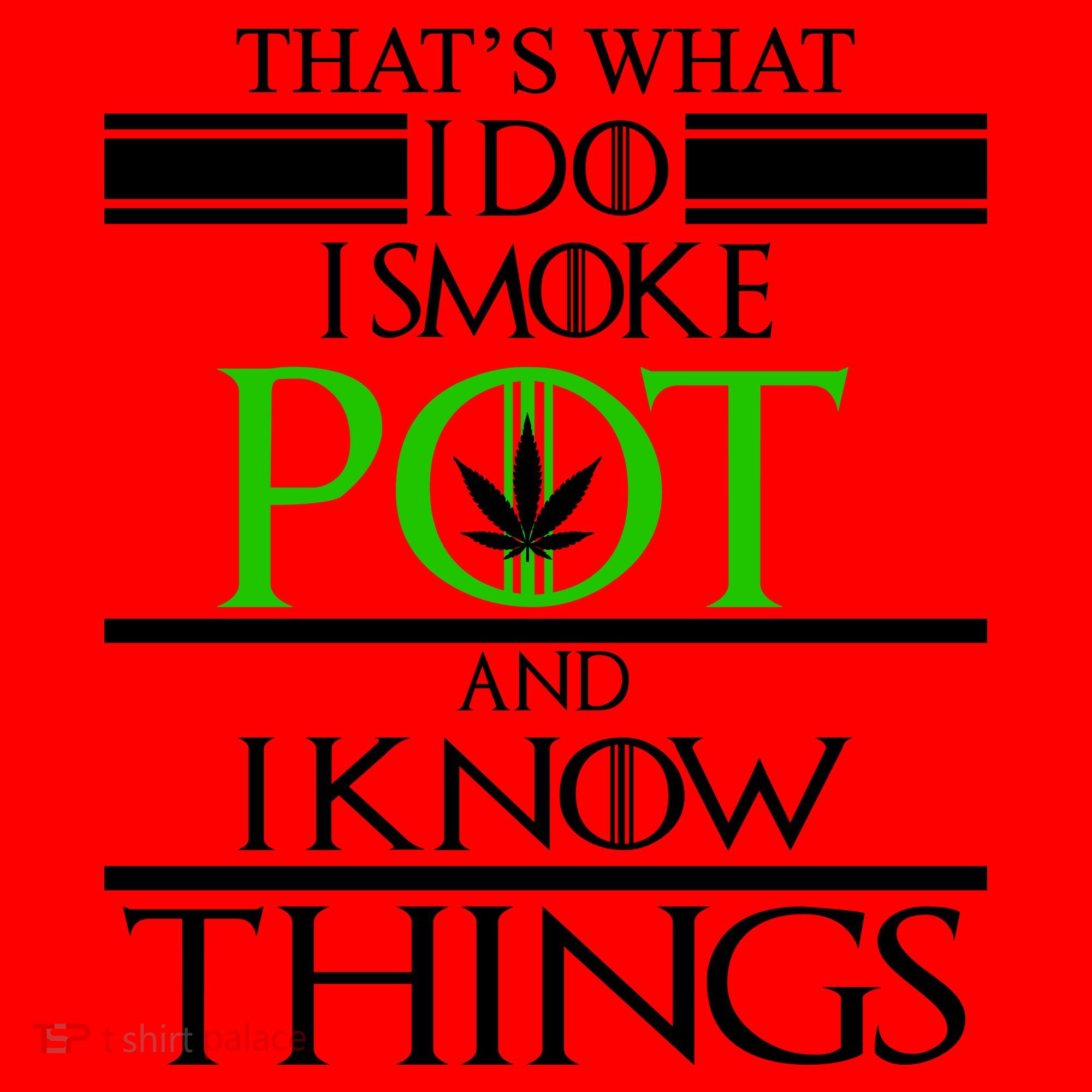 That's What I Do I Smoke Pot And Know Things Santa Hat