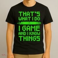 That's What I Do Play Games And I Know Things T-Shirt thumb 3