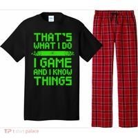 That's What I Do Play Games And I Know Things Pajama Set thumb 0