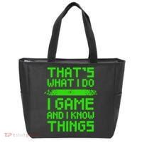 That's What I Do Play Games And I Know Things Tote Bag thumb 0