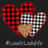 Three Hearts Buffalo Plaid Lunch Lady Valentine's Day Beanie thumb 2