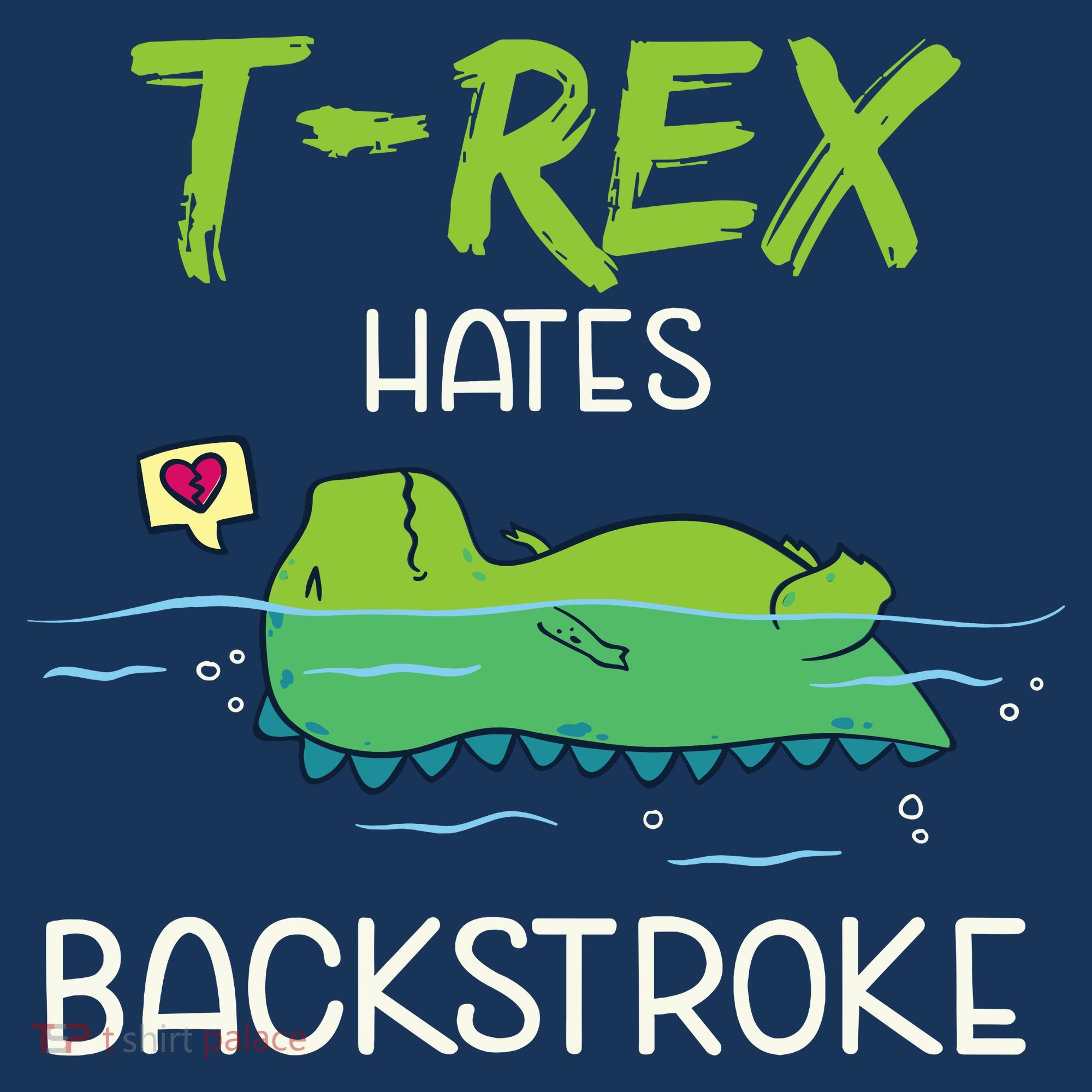 Trex Hates Backstroke Funny Swimming Dinosaur Gift Coaster