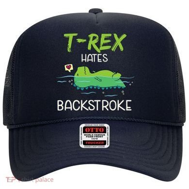 Trex Hates Backstroke Funny Swimming Dinosaur Gift Hat