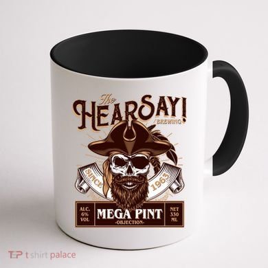 The Hearsay Brewing Mega Pint Objection Coffee Mug back
