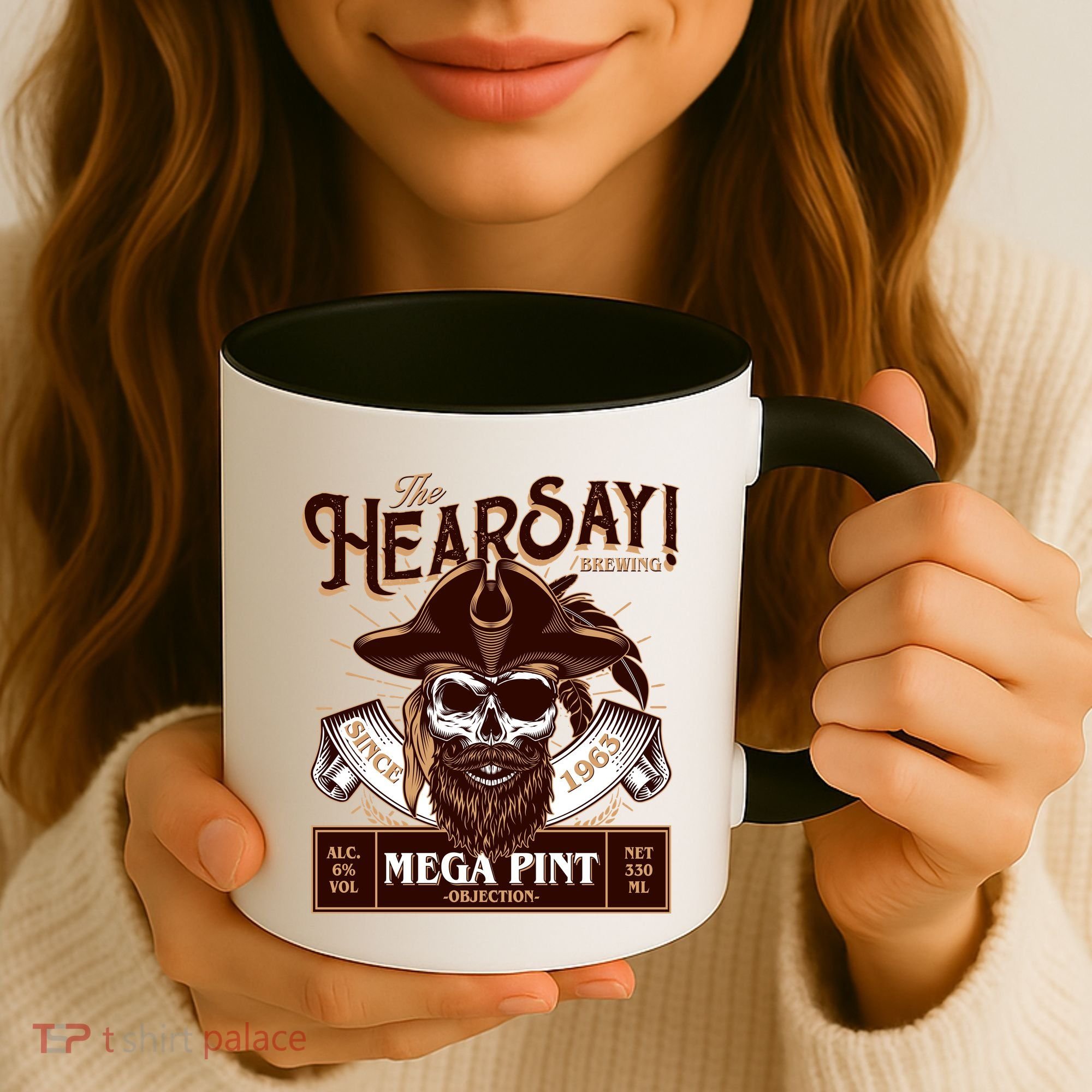 The Hearsay Brewing Mega Pint Objection Coffee Mug