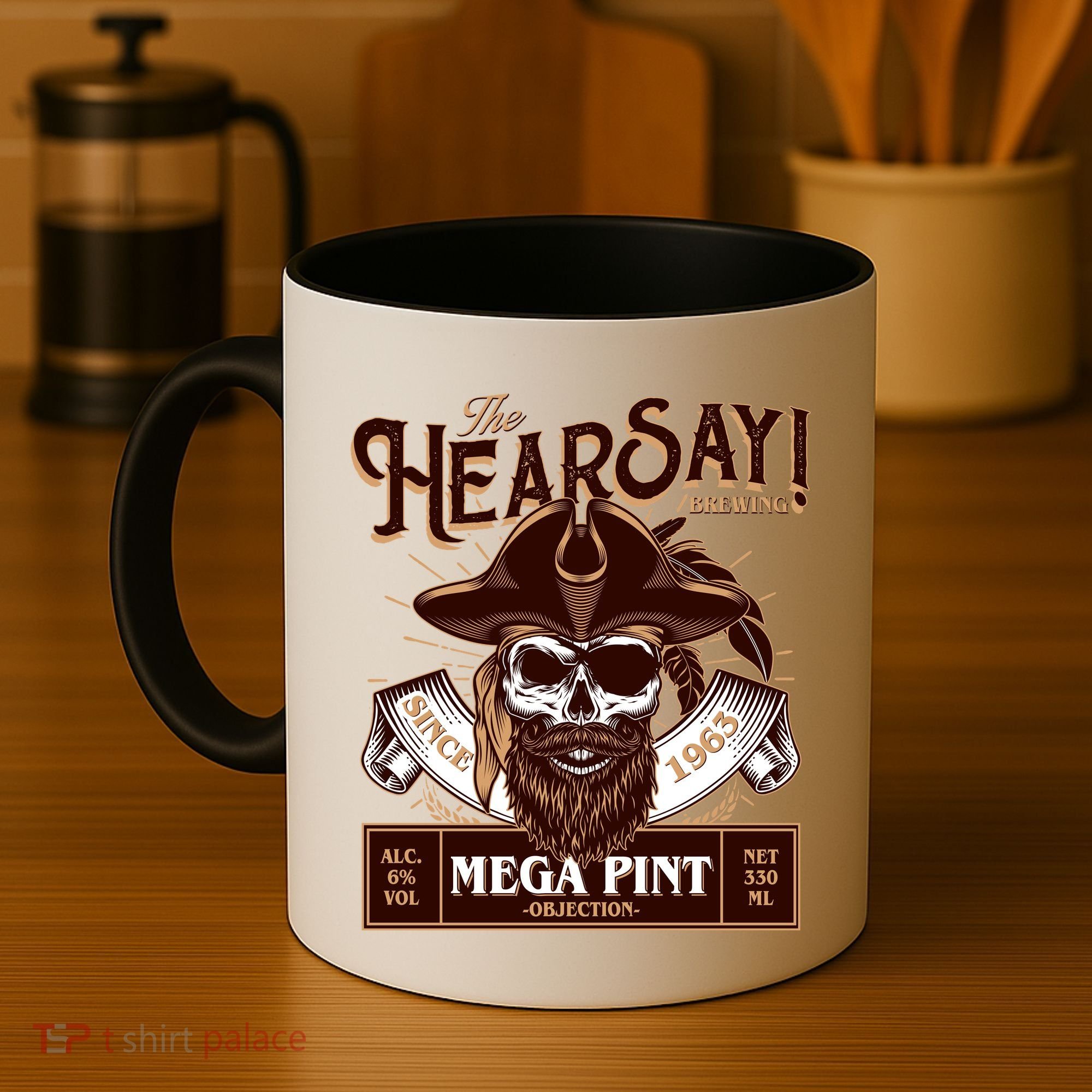 The Hearsay Brewing Mega Pint Objection Coffee Mug