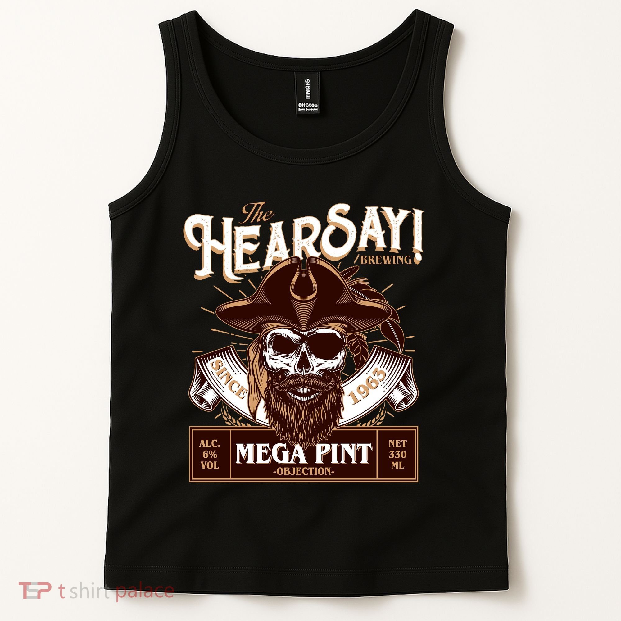 The Hearsay Brewing Mega Pint Objection Tank Top