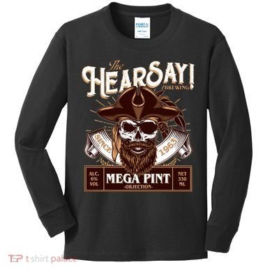 The Hearsay Brewing Mega Pint Objection Kids Long Sleeve Shirt