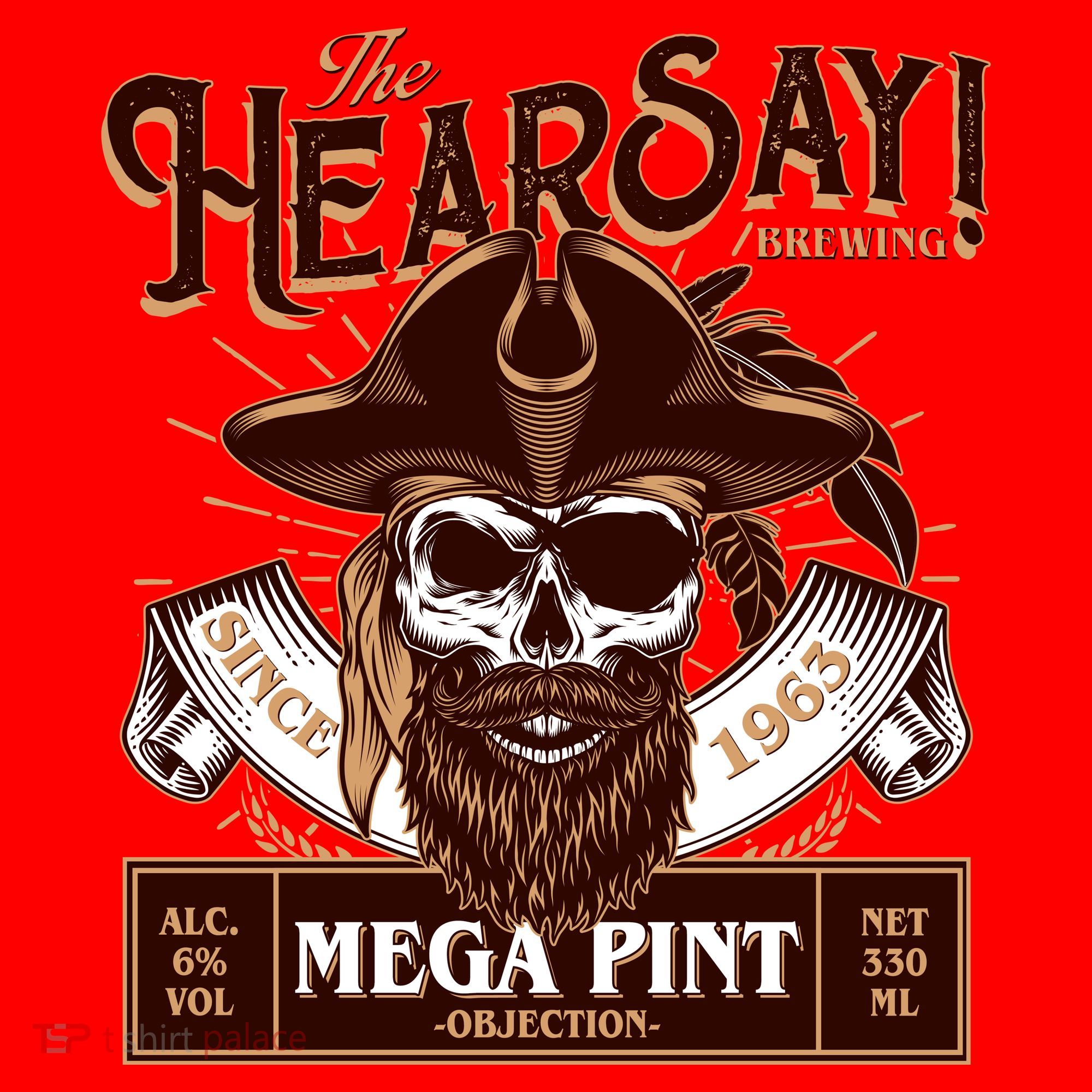 The Hearsay Brewing Mega Pint Objection Santa Hat