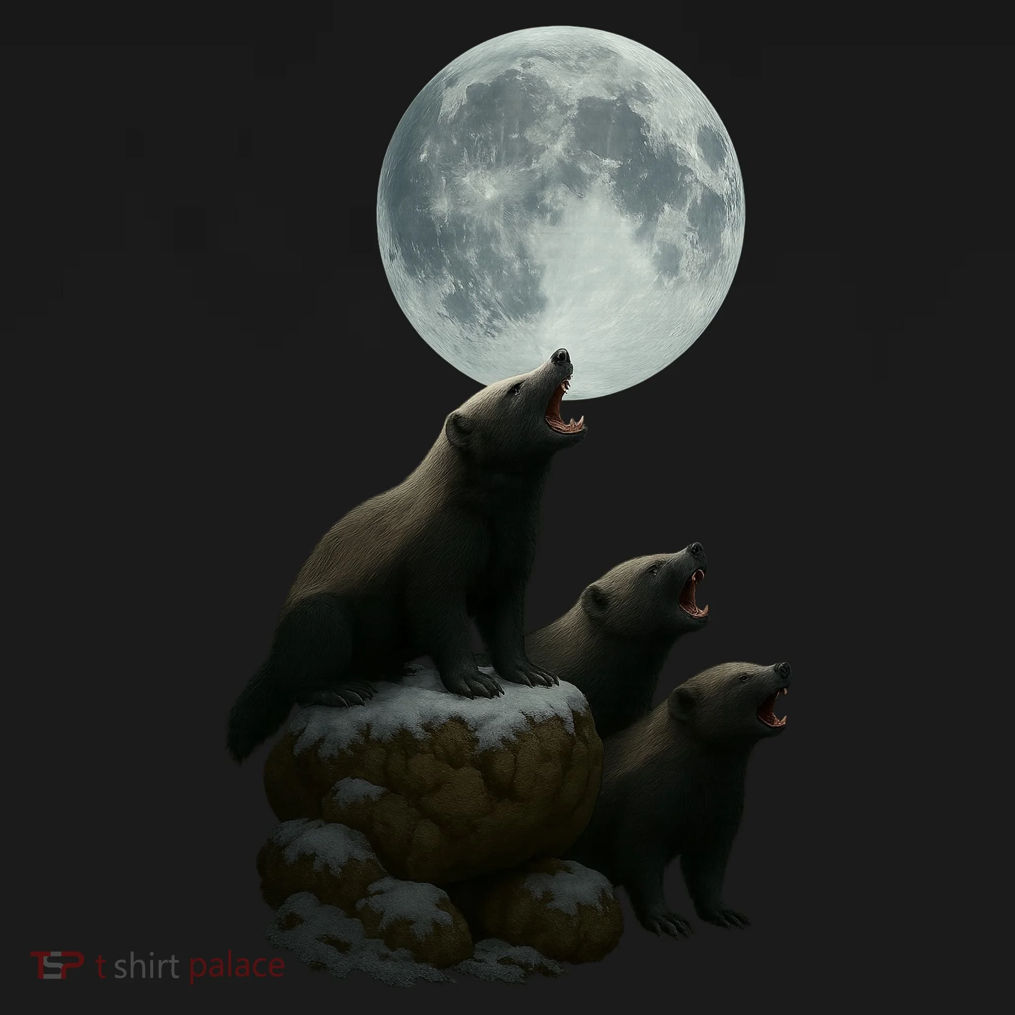 Three Honey Badgers Moon Doggie Tank