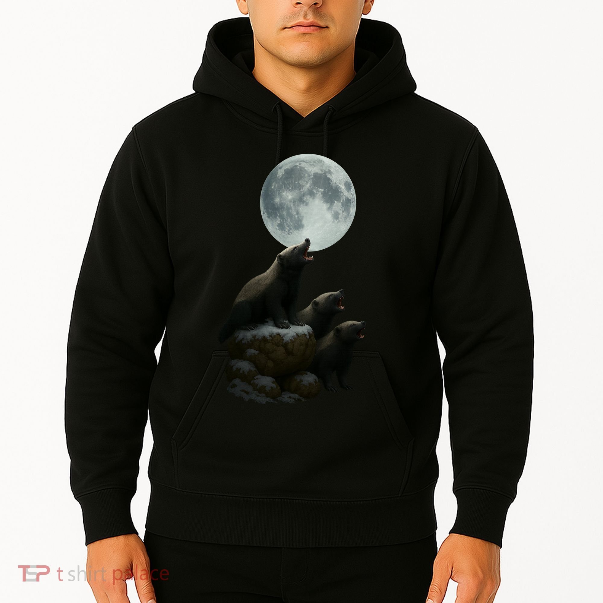 Three Honey Badgers Moon Hoodie