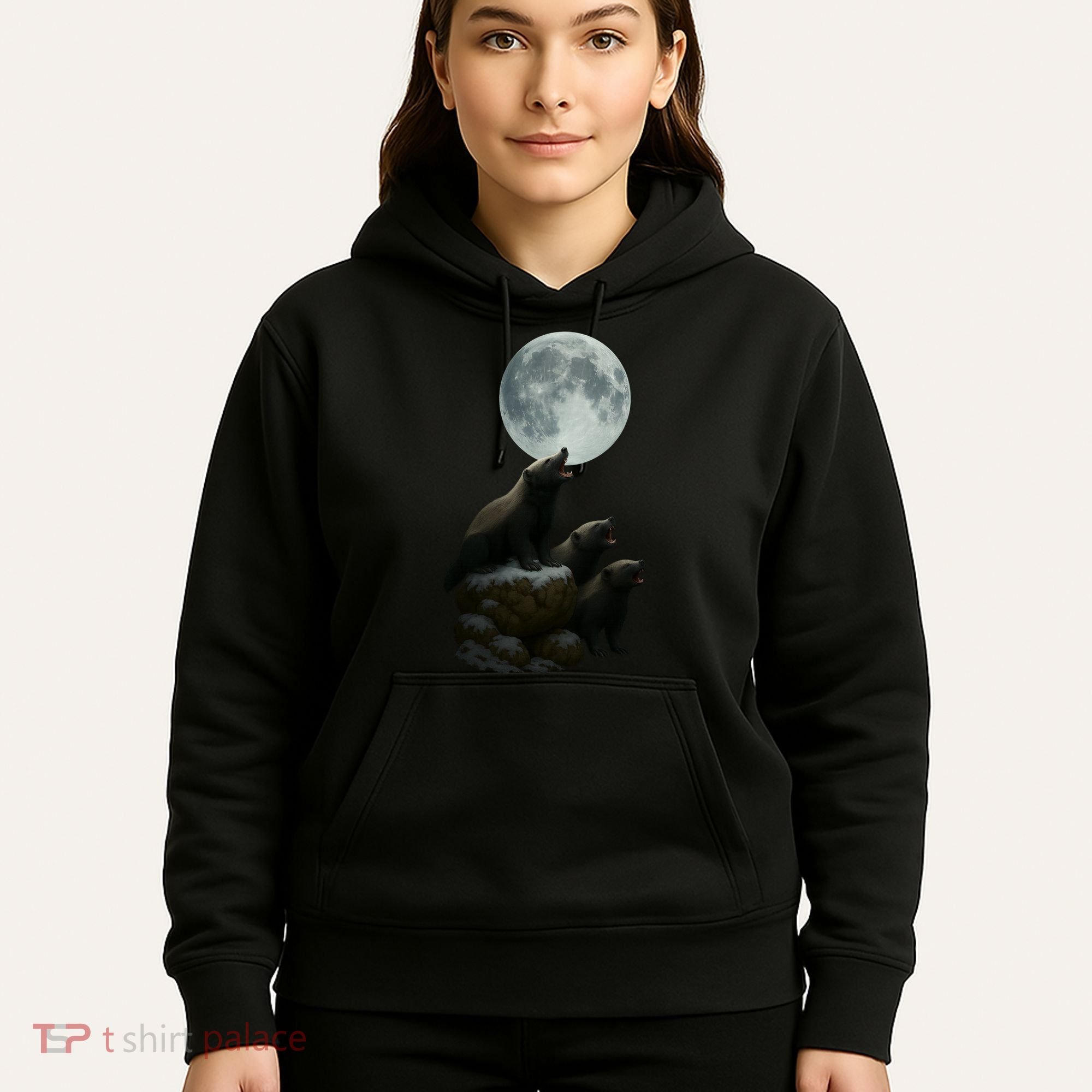 Three Honey Badgers Moon Hoodie