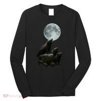 Three Honey Badgers Moon Long Sleeve Shirt thumb 0