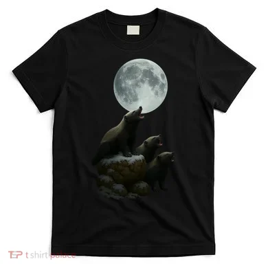 Three Honey Badgers Moon T-Shirt
