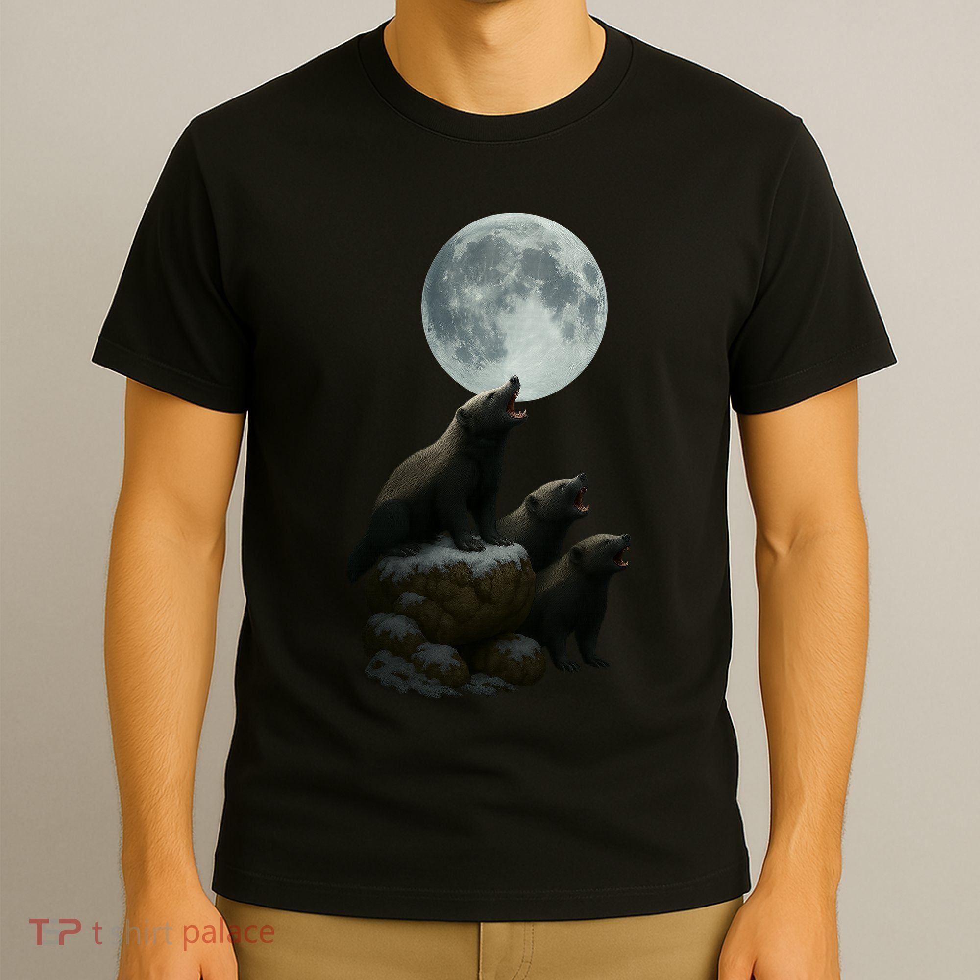 Three Honey Badgers Moon T-Shirt