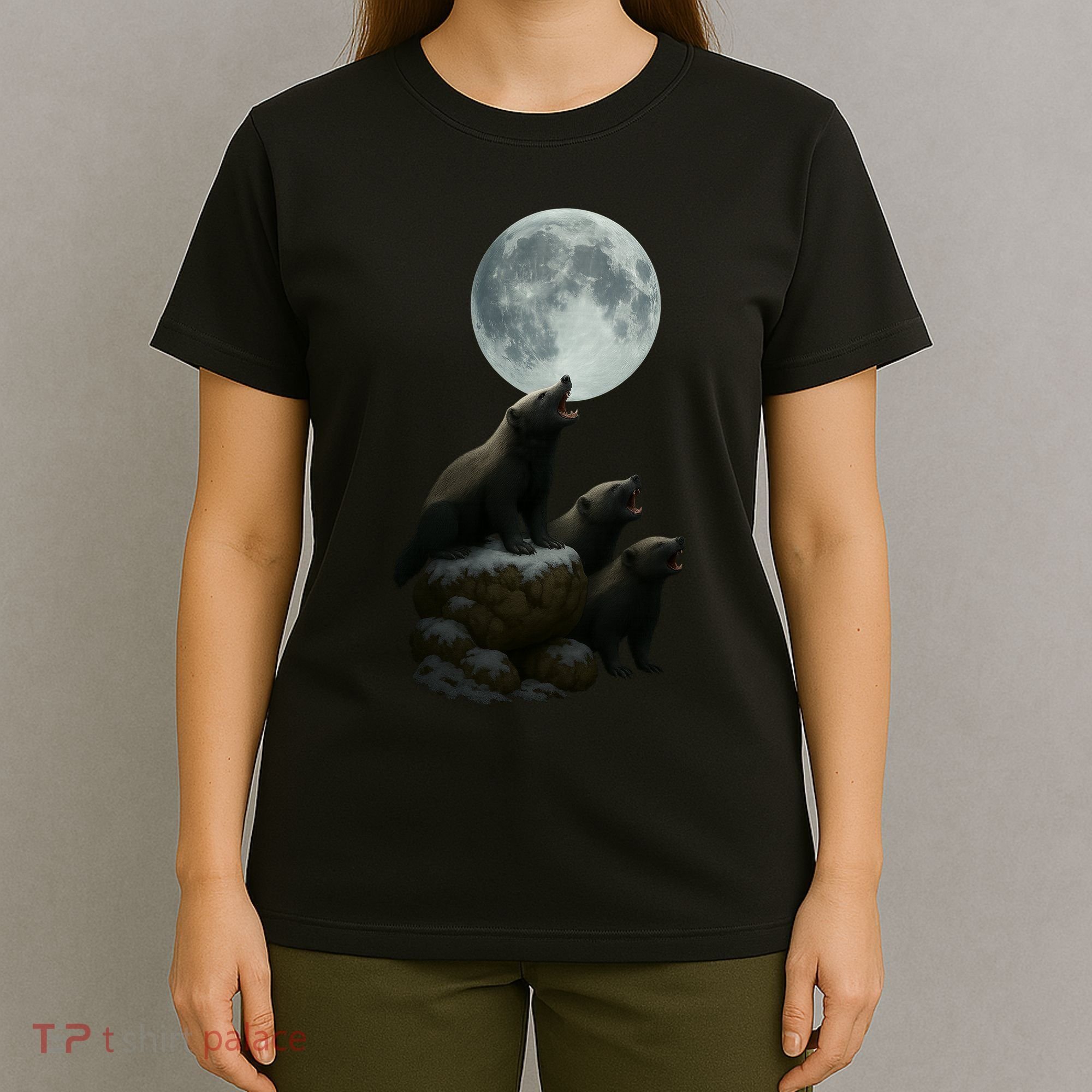 Three Honey Badgers Moon T-Shirt
