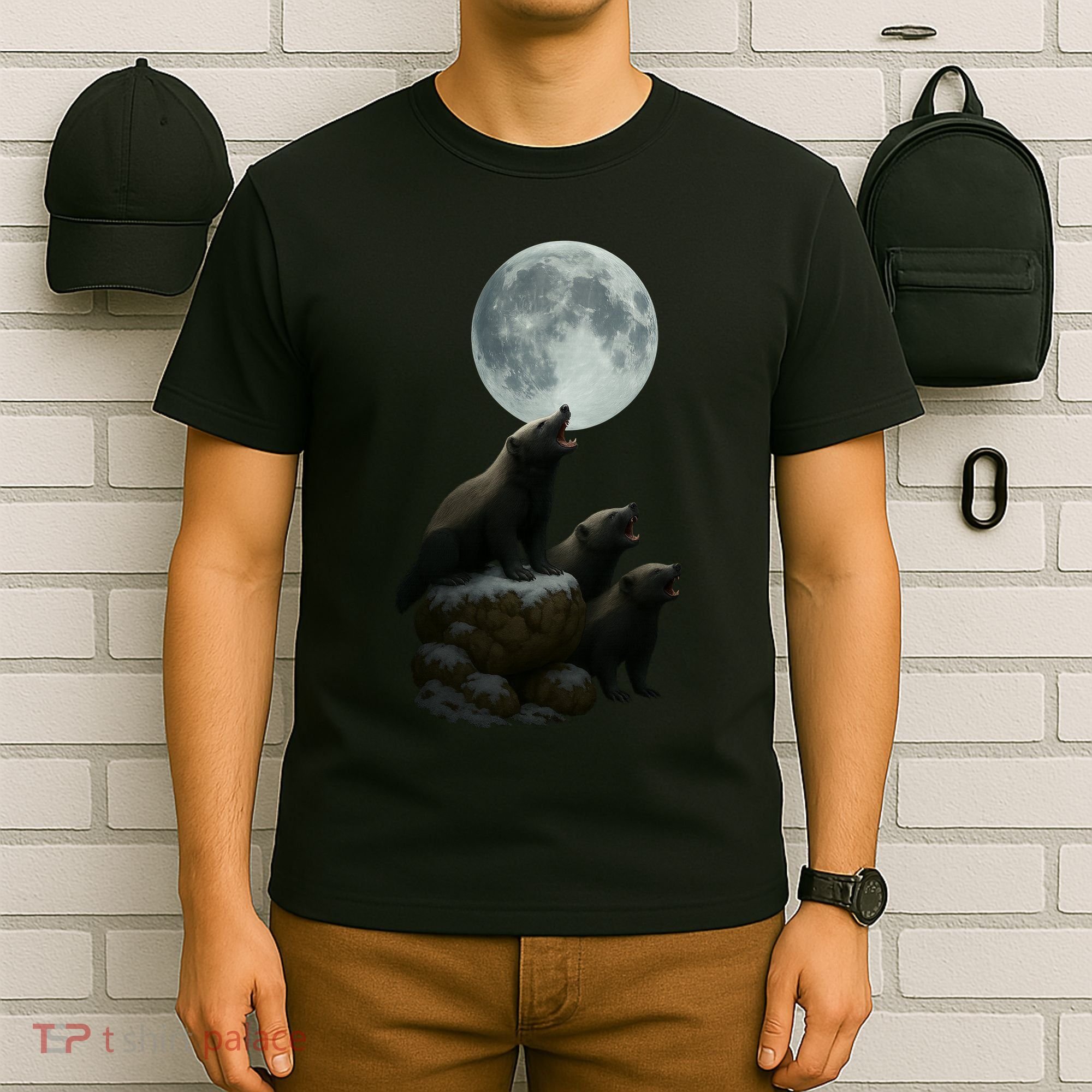 Three Honey Badgers Moon T-Shirt