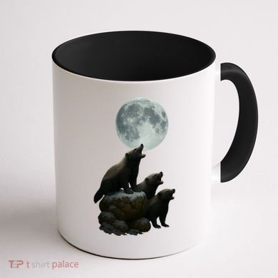 Three Honey Badgers Moon Coffee Mug back