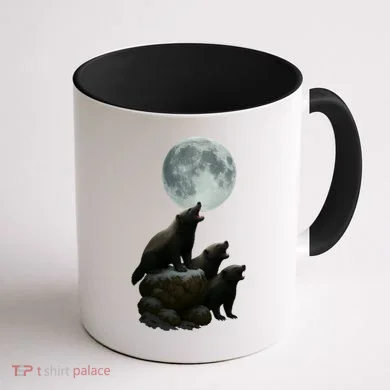 Three Honey Badgers Moon Coffee Mug back