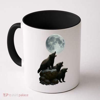 Three Honey Badgers Moon Coffee Mug