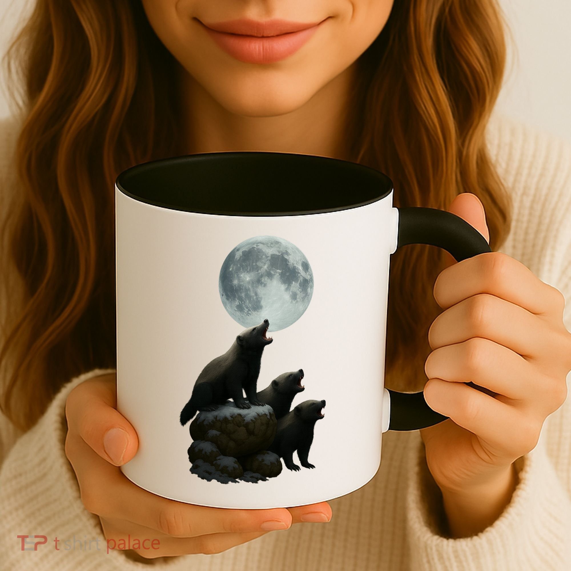 Three Honey Badgers Moon Coffee Mug