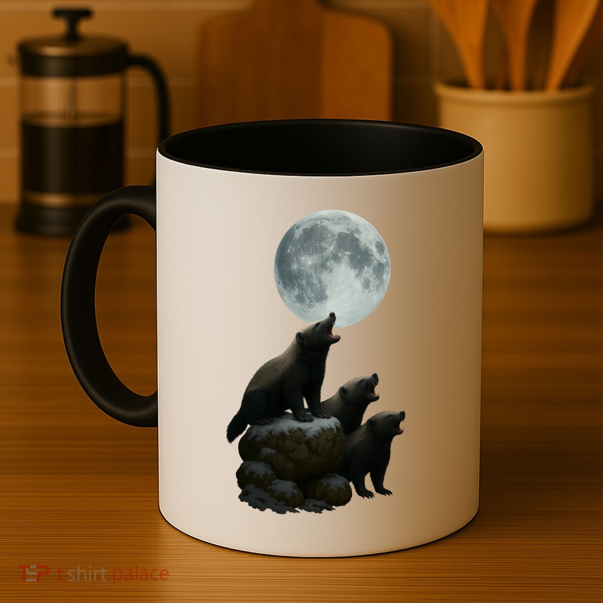 Three Honey Badgers Moon Coffee Mug