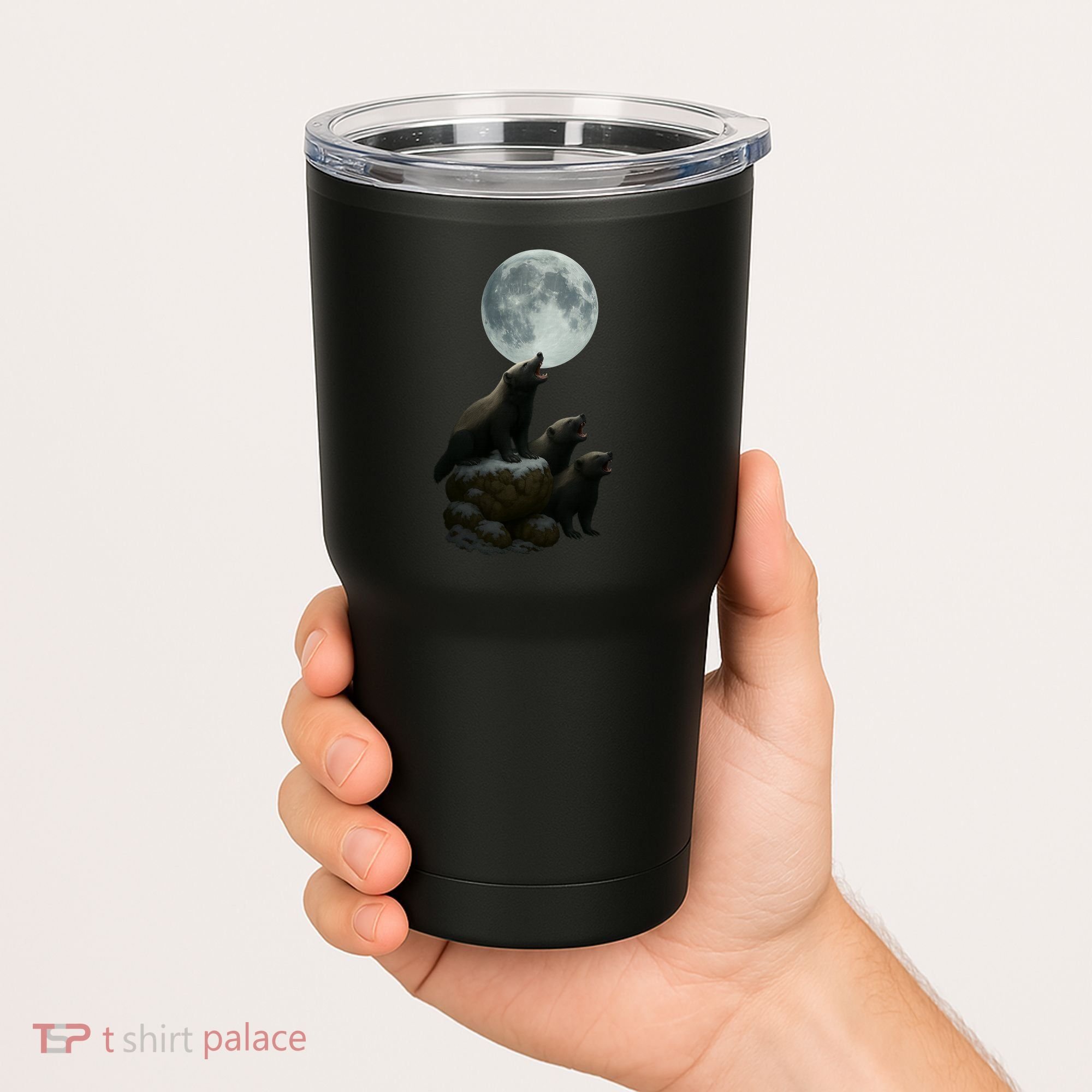 Three Honey Badgers Moon Tumbler