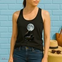 Three Honey Badgers Moon Women's Tank Top thumb 2