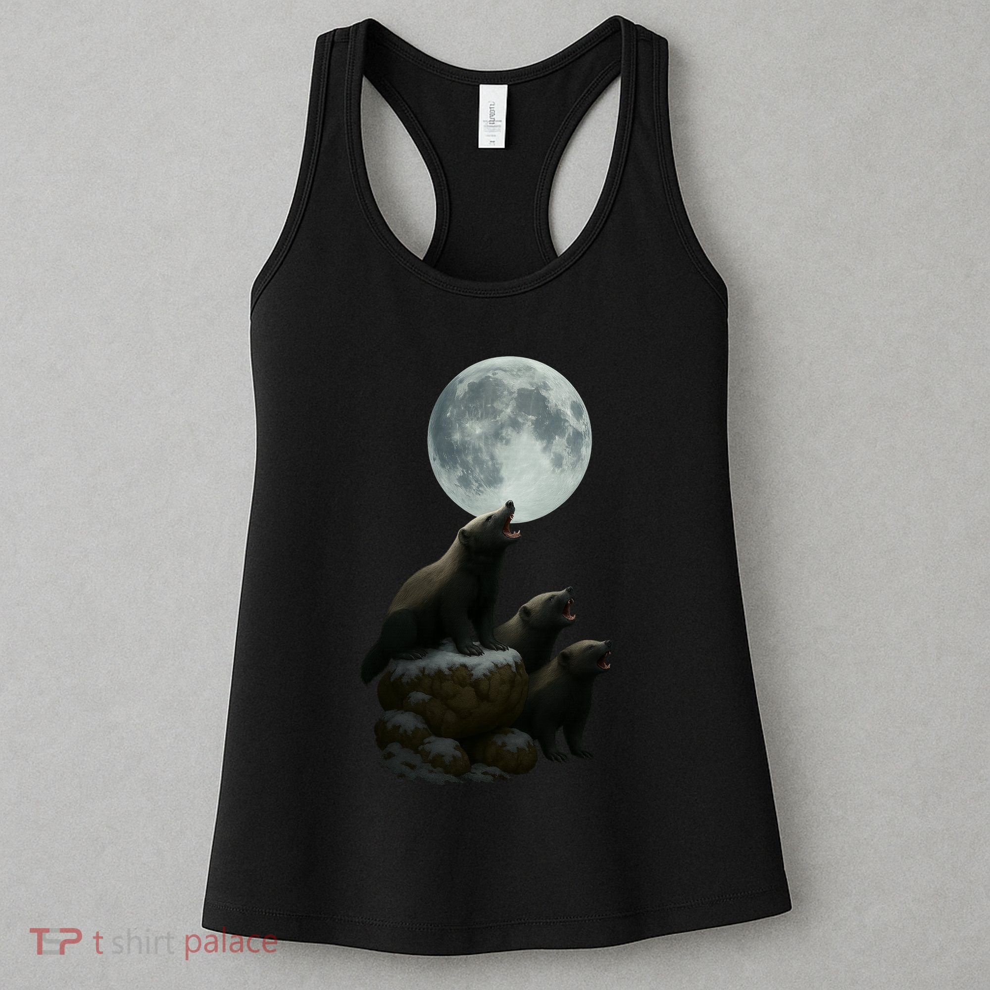 Three Honey Badgers Moon Women's Tank Top