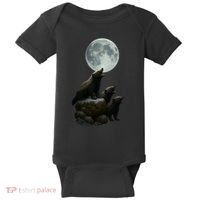 Three Honey Badgers Moon Baby Bodysuit thumb 0