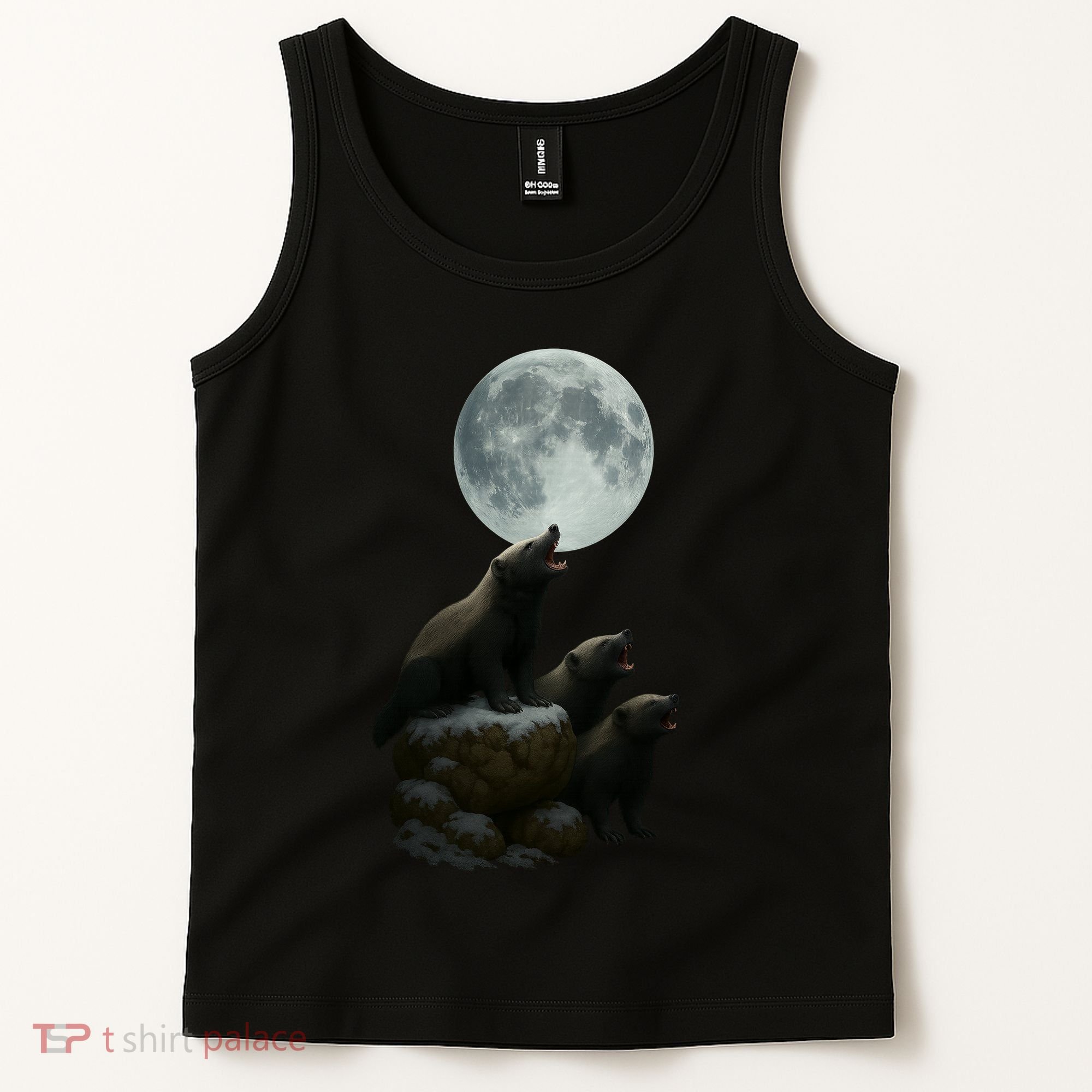 Three Honey Badgers Moon Tank Top
