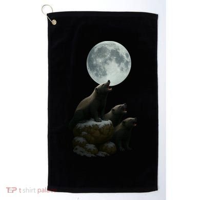 Three Honey Badgers Moon Golf Towel