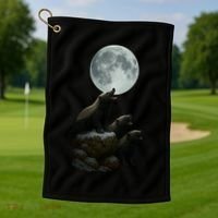 Three Honey Badgers Moon Golf Towel thumb 1