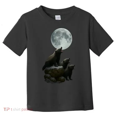 Three Honey Badgers Moon Toddler T-Shirt