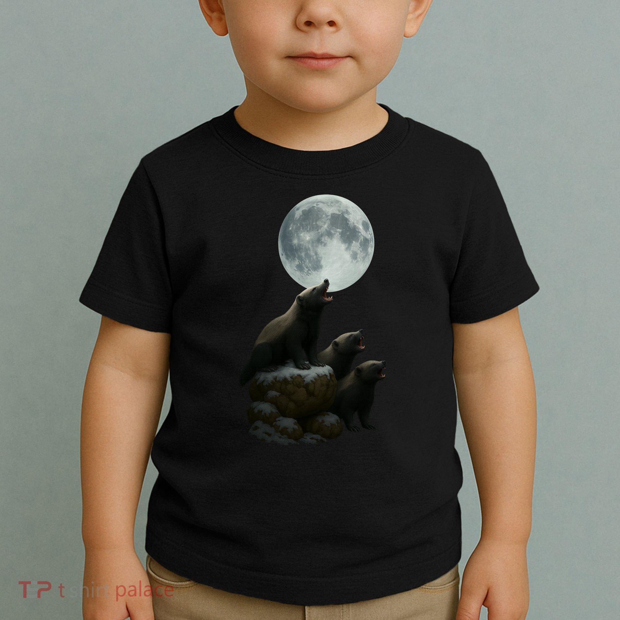 Three Honey Badgers Moon Toddler T-Shirt