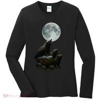 Three Honey Badgers Moon Women's Long Sleeve Shirt thumb 0