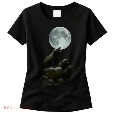 Three Honey Badgers Moon Women's T-Shirt