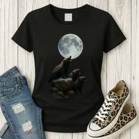 Three Honey Badgers Moon Women's T-Shirt thumb 3