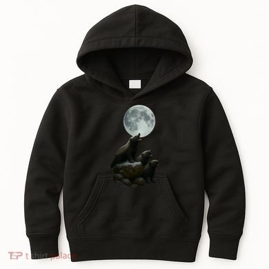 Three Honey Badgers Moon Kids Hoodie