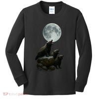 Three Honey Badgers Moon Kids Long Sleeve Shirt thumb 0