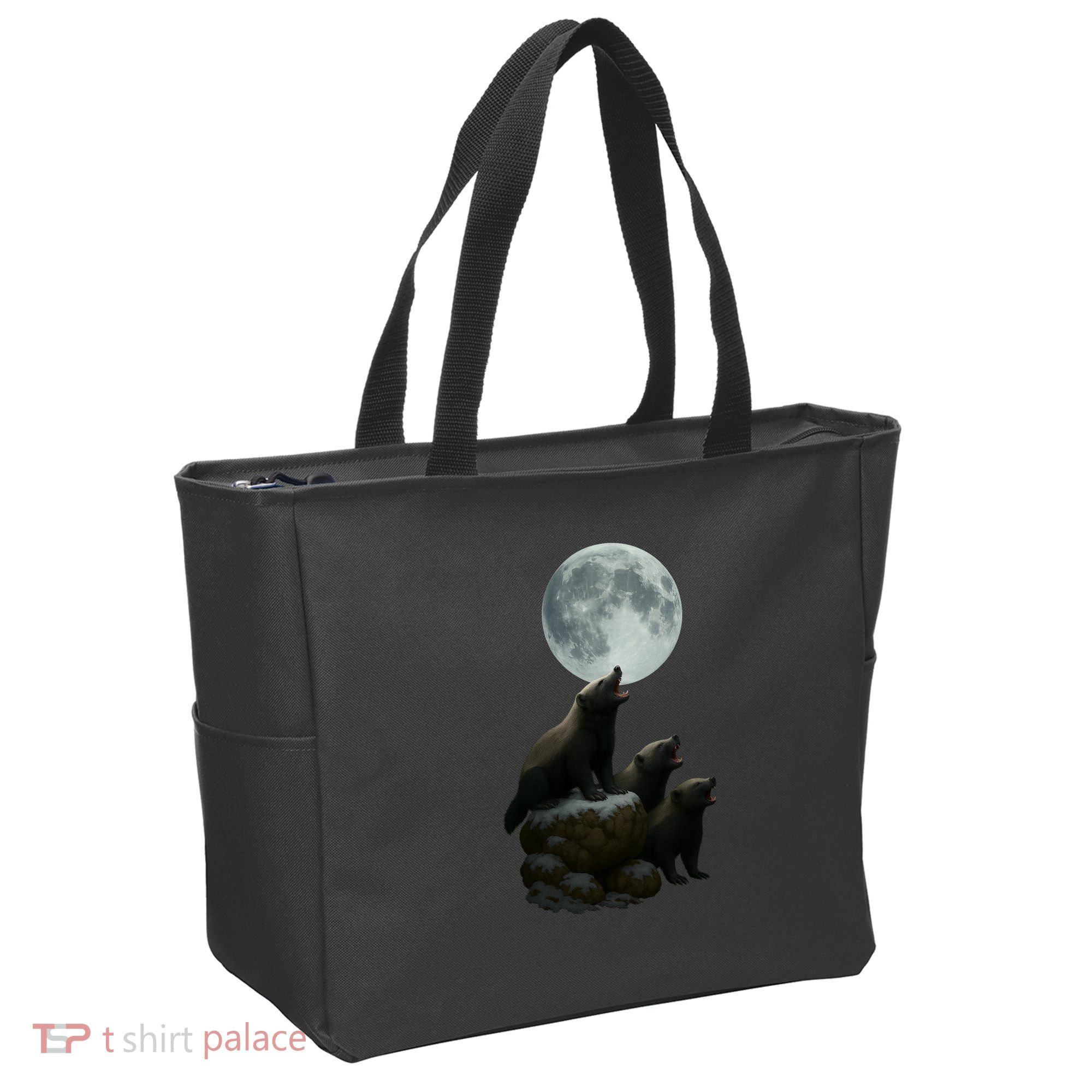Three Honey Badgers Moon Tote Bag