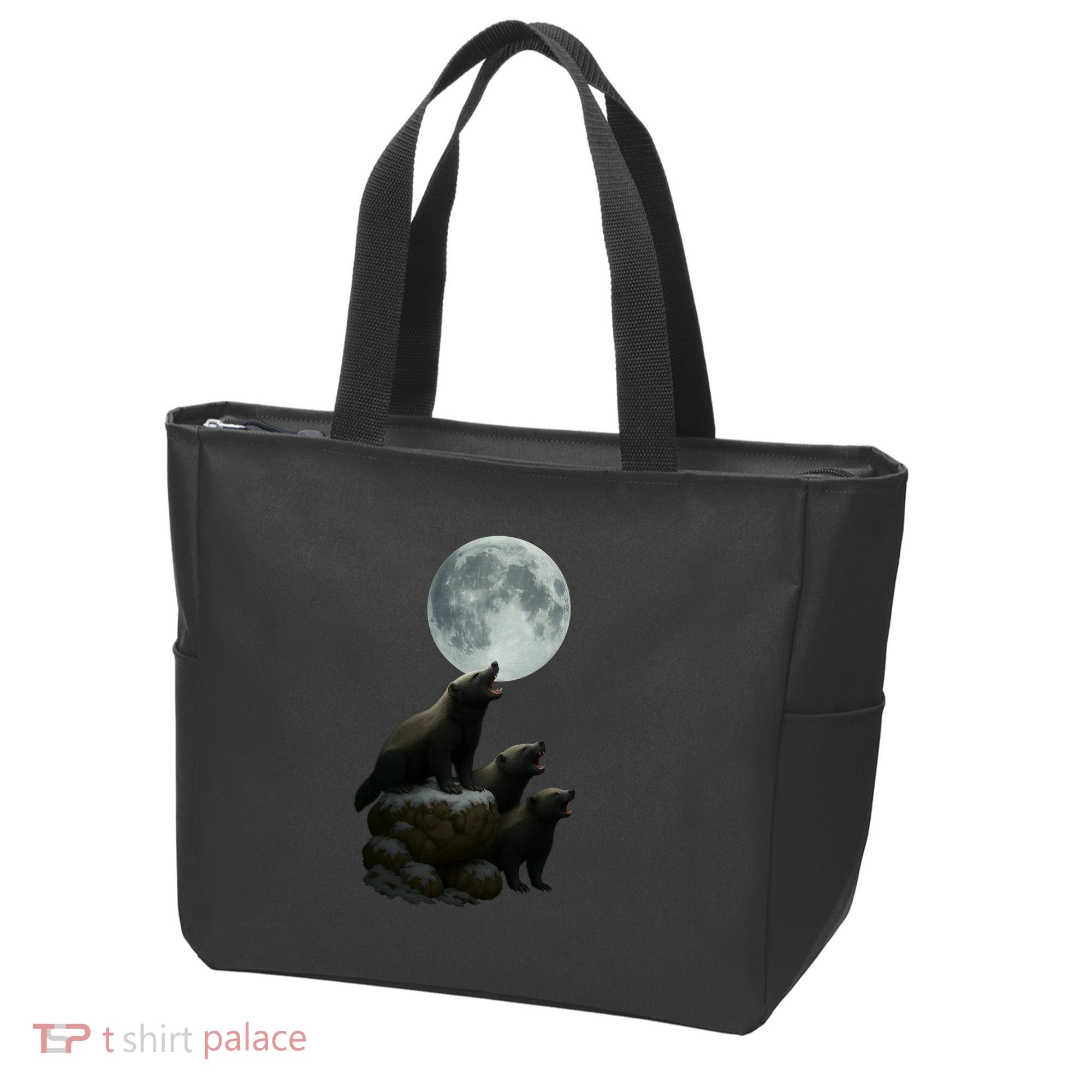 Three Honey Badgers Moon Tote Bag