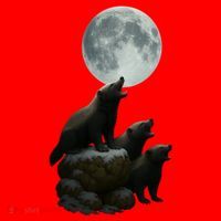 Three Honey Badgers Moon Santa Hat thumb 1