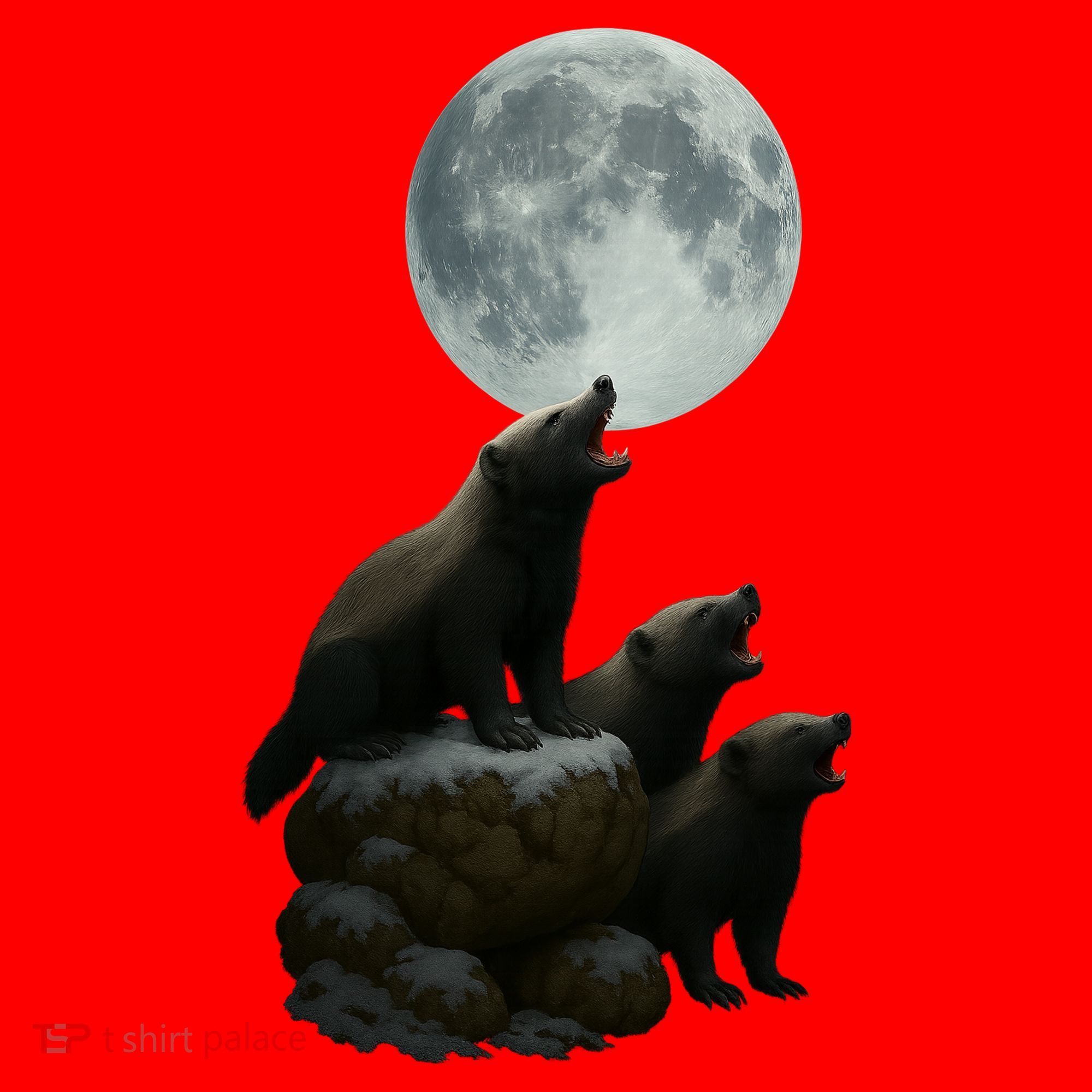 Three Honey Badgers Moon Santa Hat