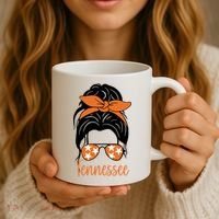 Tennessee Hair Bun Cute Coffee Mug thumb 3