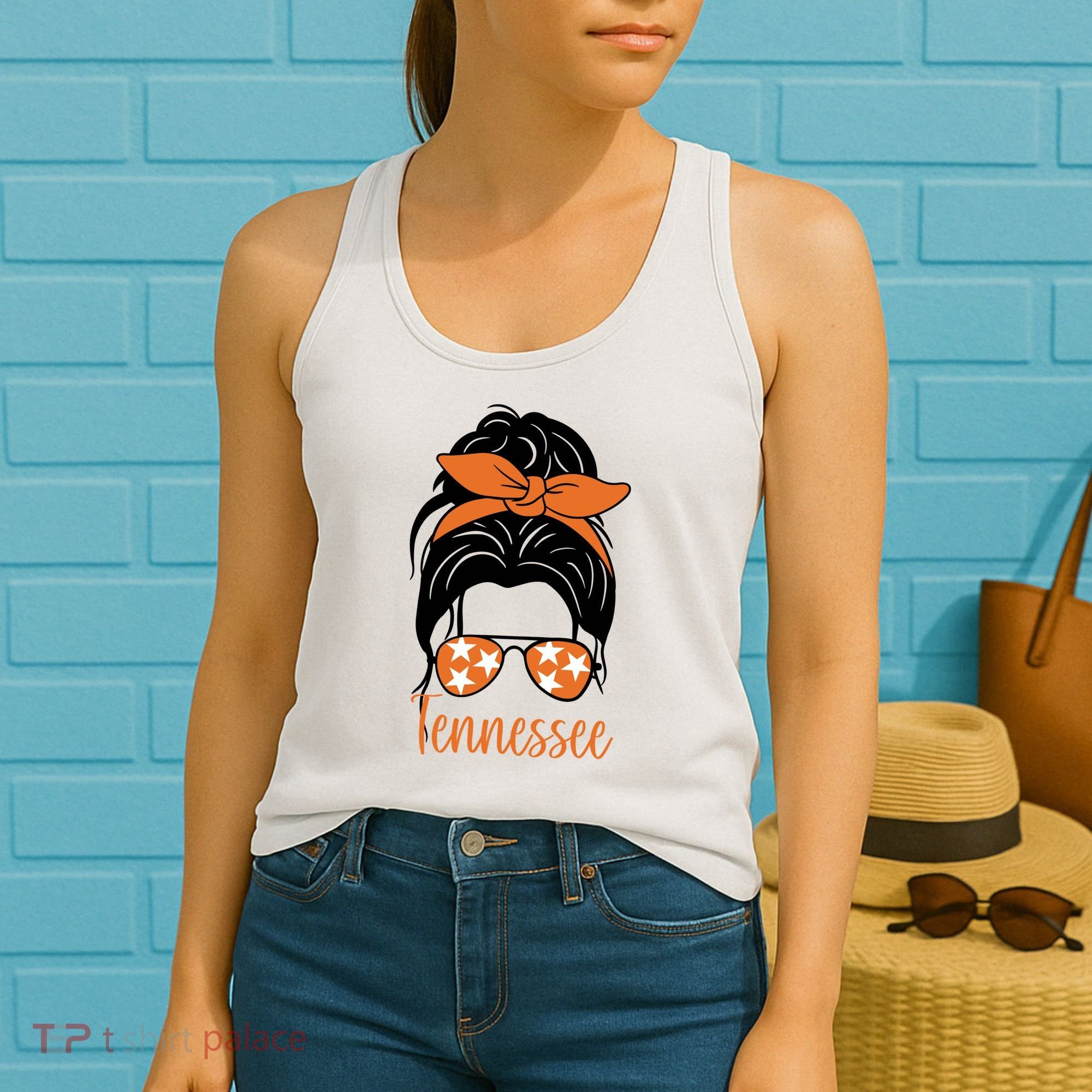 Tennessee Hair Bun Cute Women's Tank Top