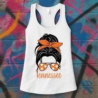 Tennessee Hair Bun Cute Women's Tank Top thumb 3